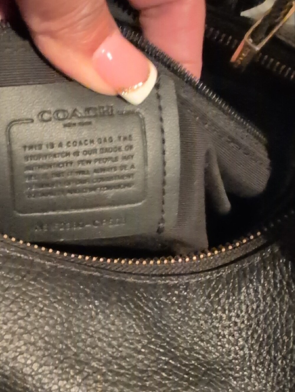 Coach Black Pebbled Leather Hobo with Gold Hardware - Picture 5 of 7